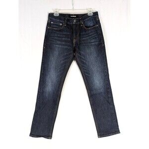 Express Jeans Mens 29x32 Slim Fit Skinny Leg Dark Wash Denim